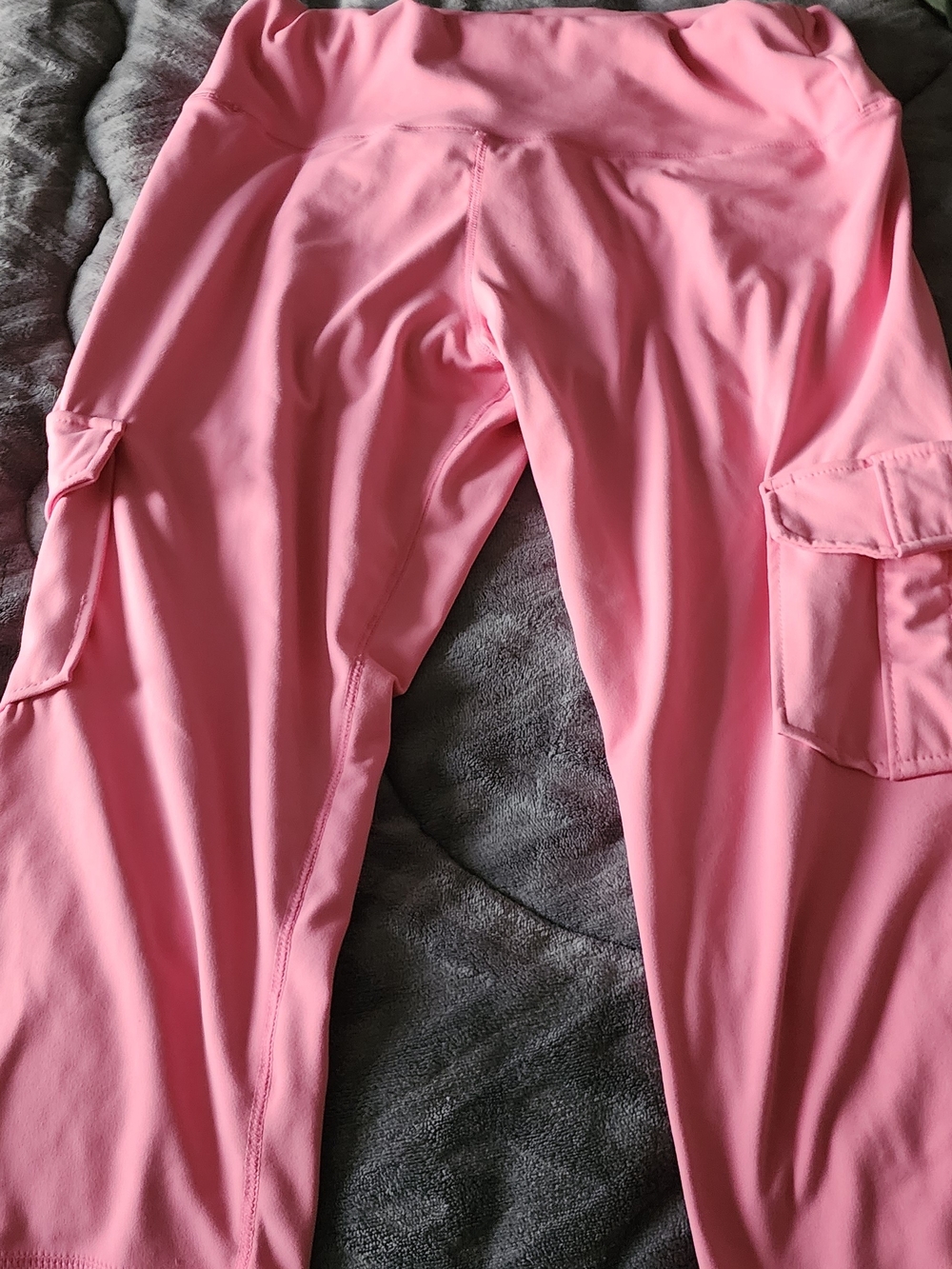Girls' Pink Cargo Leggings - Comfortable Kids Bottoms
